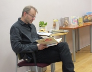 Maraton čtení - autorské čtení Jiřího Dvořáka - ZŠ J. A. Komenského - 4. A